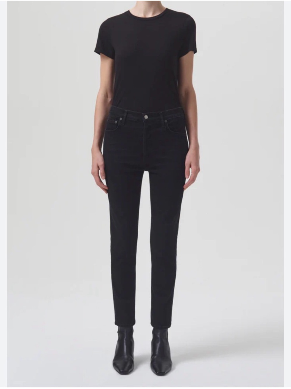 AGOLDE Nico High-Rise Skinny Jeans - Black Size 27